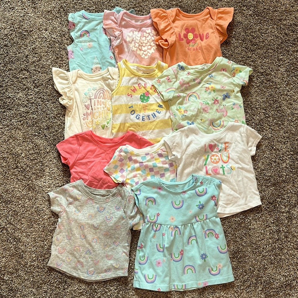 Infant girls onesies and tshirts
